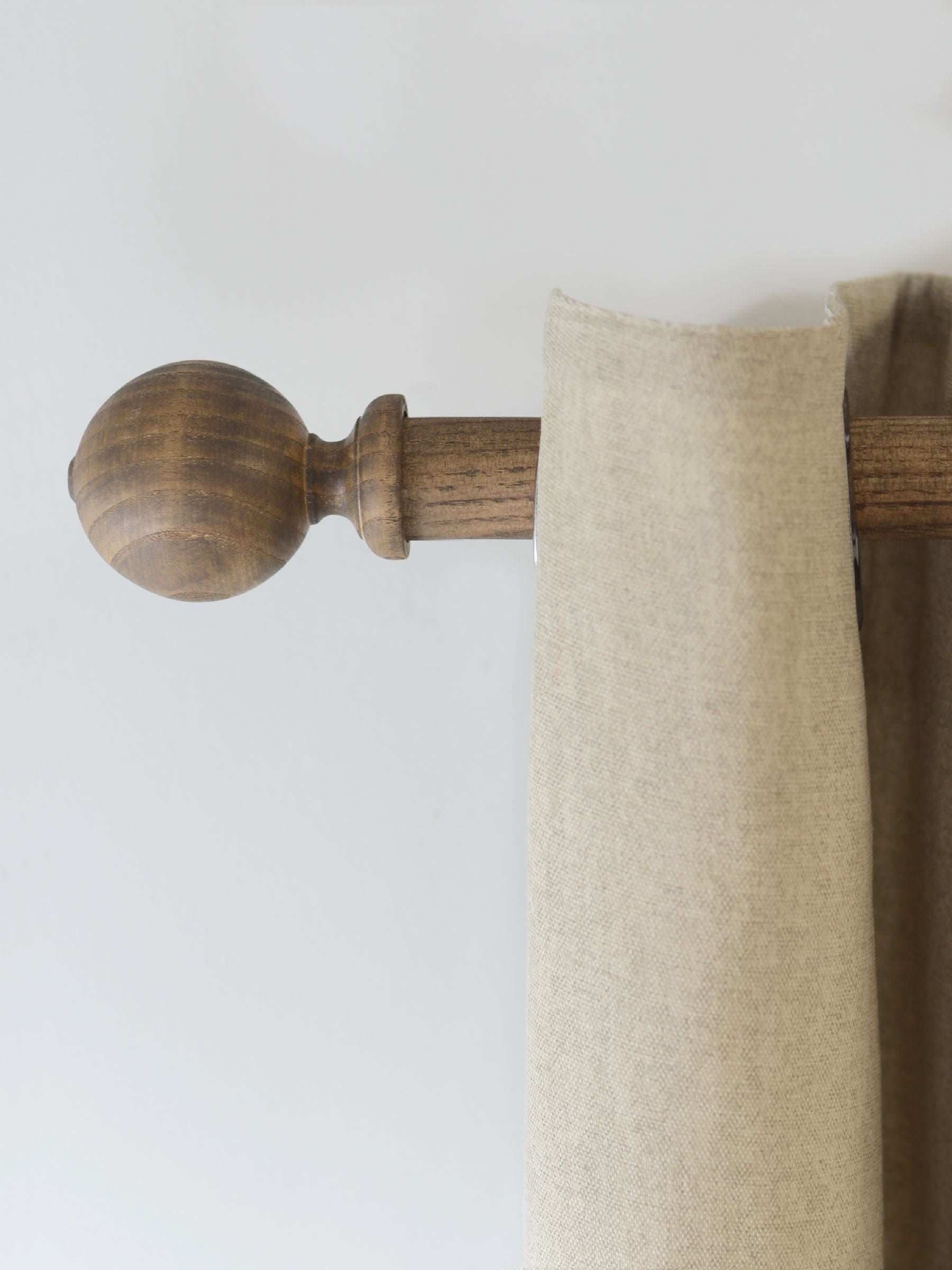 Laura Ashley curtain pole set light chestnut brown Mitchell 28mm, imported from the UK