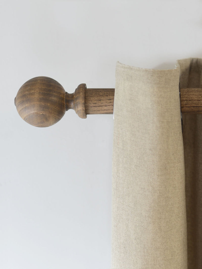 Laura Ashley curtain pole set light chestnut brown Mitchell 28mm, imported from the UK