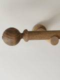 Laura Ashley curtain pole set light chestnut brown Mitchell 28mm, imported from the UK