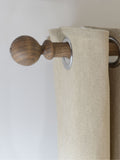 Laura Ashley curtain pole set light chestnut brown Mitchell 28mm, imported from the UK
