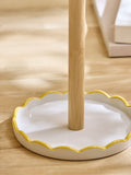 Maisie yellow stoneware kitchen roll holder, imported from the UK