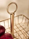Hertford 2-tier gold wire fruit basket (British brand)