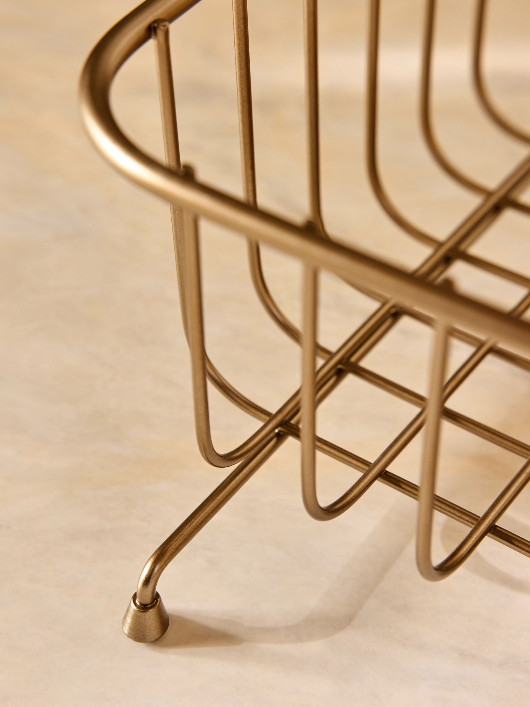 Hertford 2-tier gold wire fruit basket (British brand)