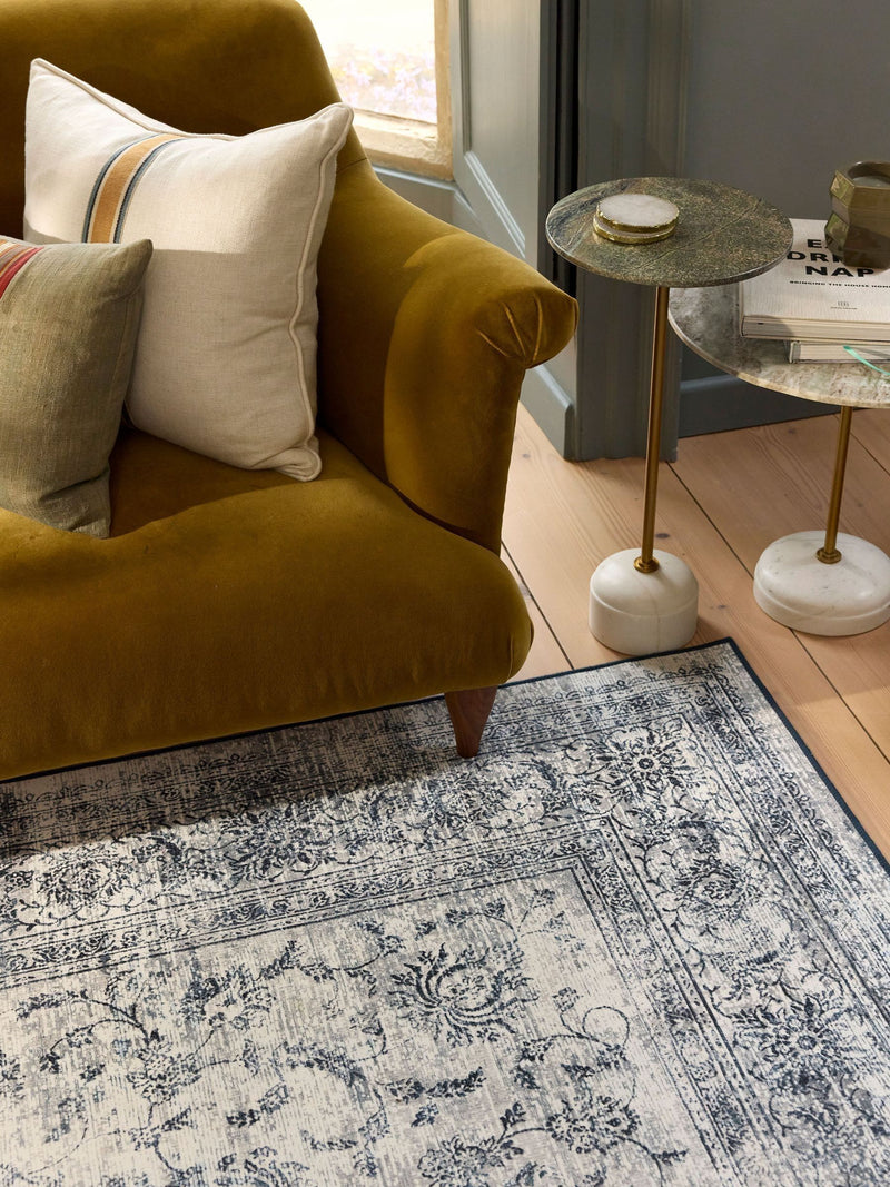 Hug Rug navy blue vintage imperial washable rug 160x230 cm - British product