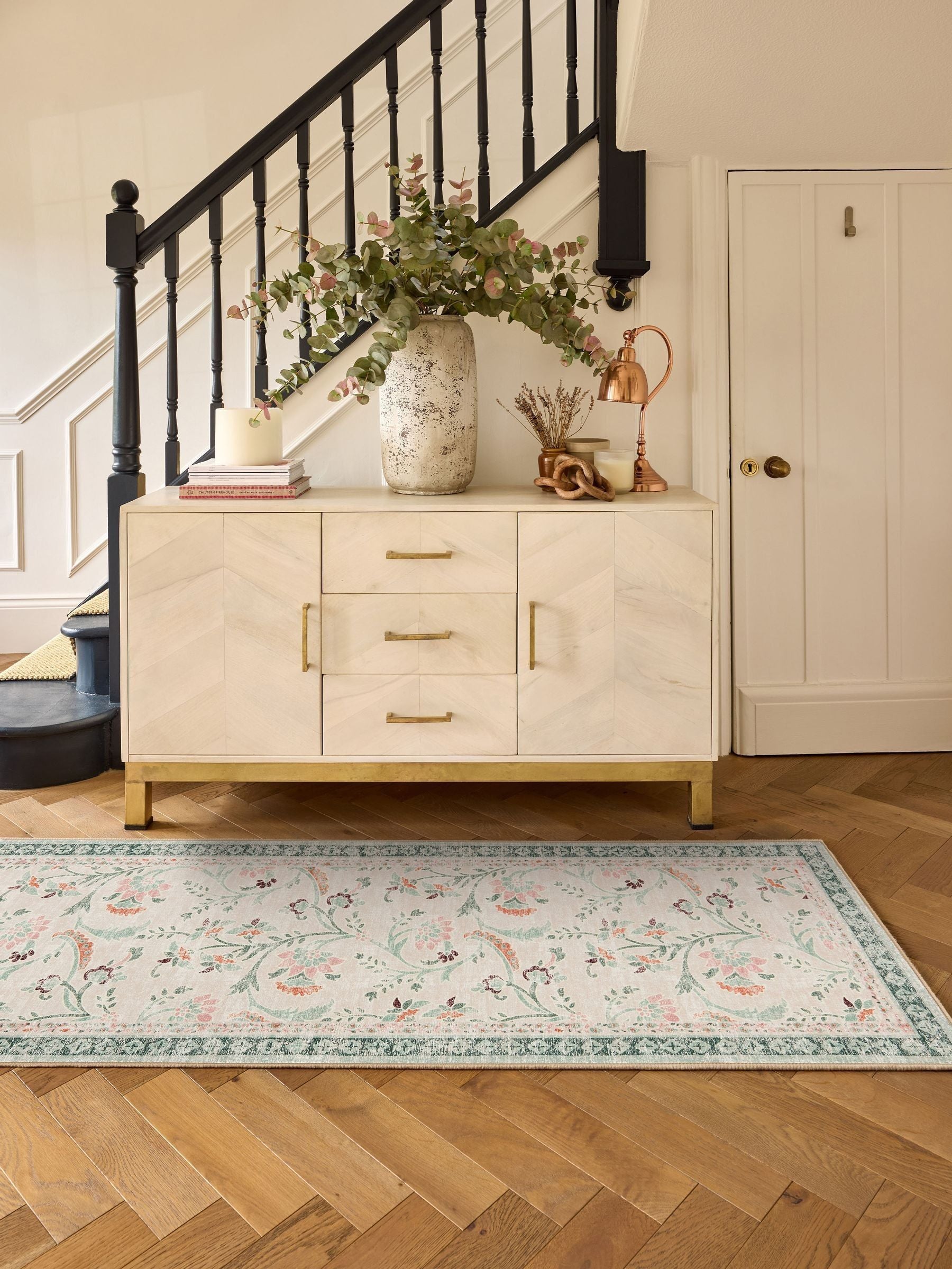 Hug Rug English Floral Print runner 75x220cm - British product