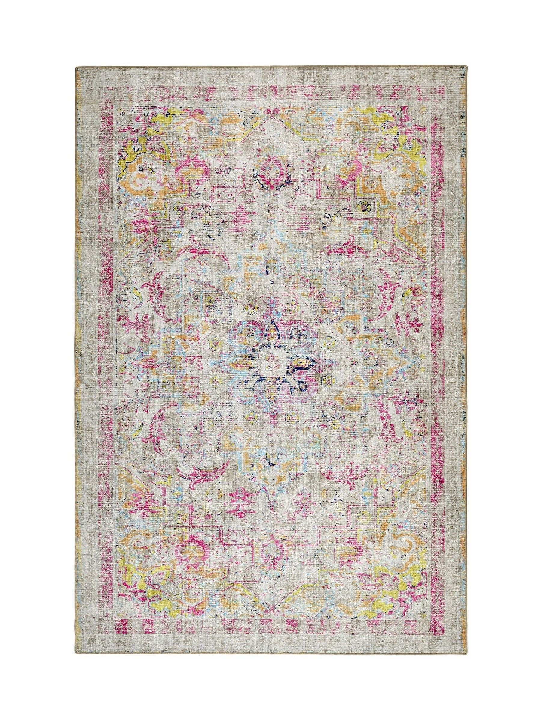 Hug Rug beige pink washable rug 160x230cm (British brand)