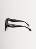 Coach Butterfly Sunglasses in black acetate with grey lenses (British brand)