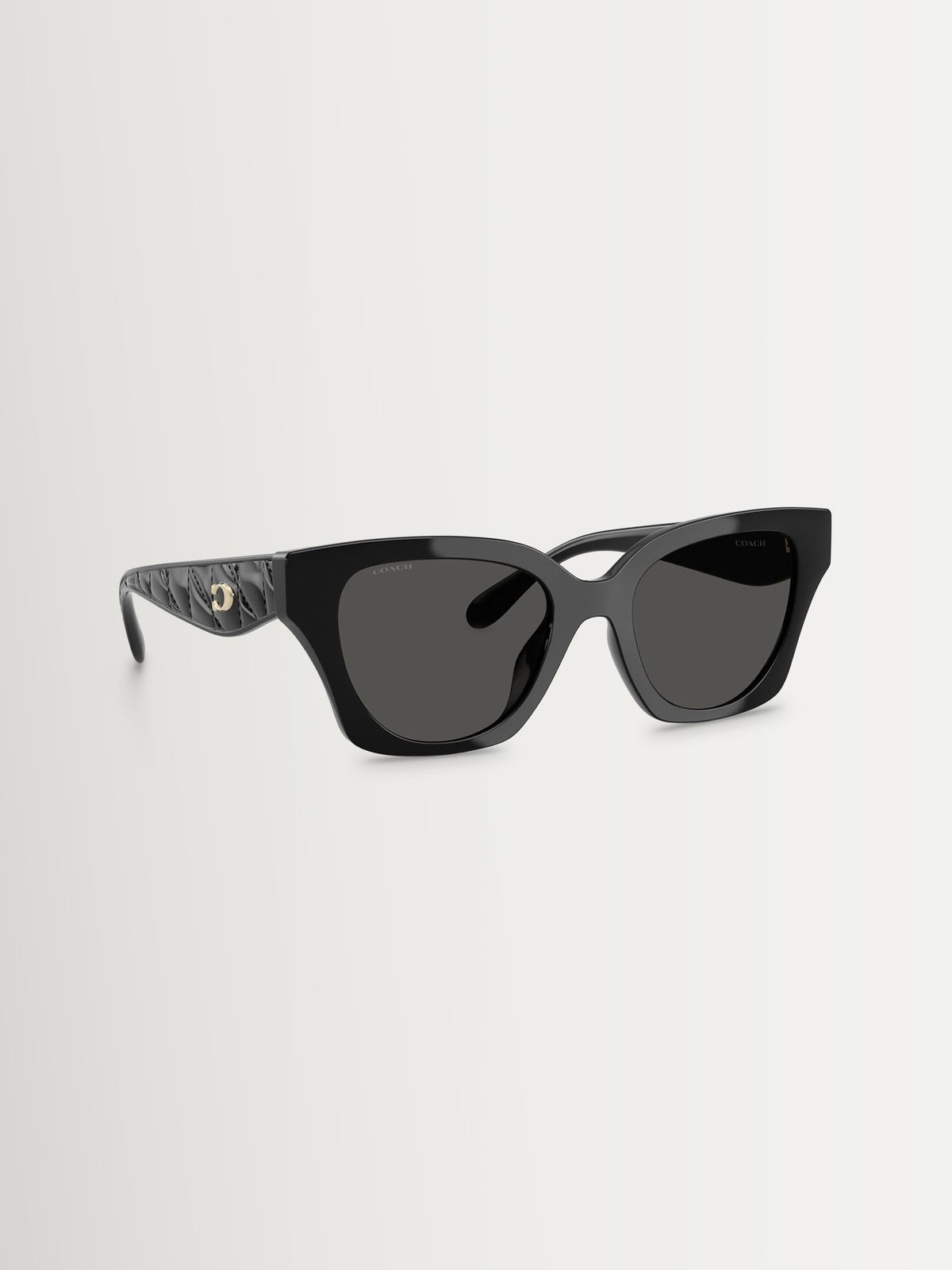 Coach Butterfly Sunglasses in black acetate with grey lenses (British brand)