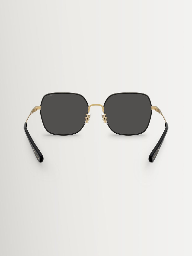 COACH gold irregular sunglasses metal frame - British product