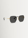 COACH gold irregular sunglasses metal frame - British product