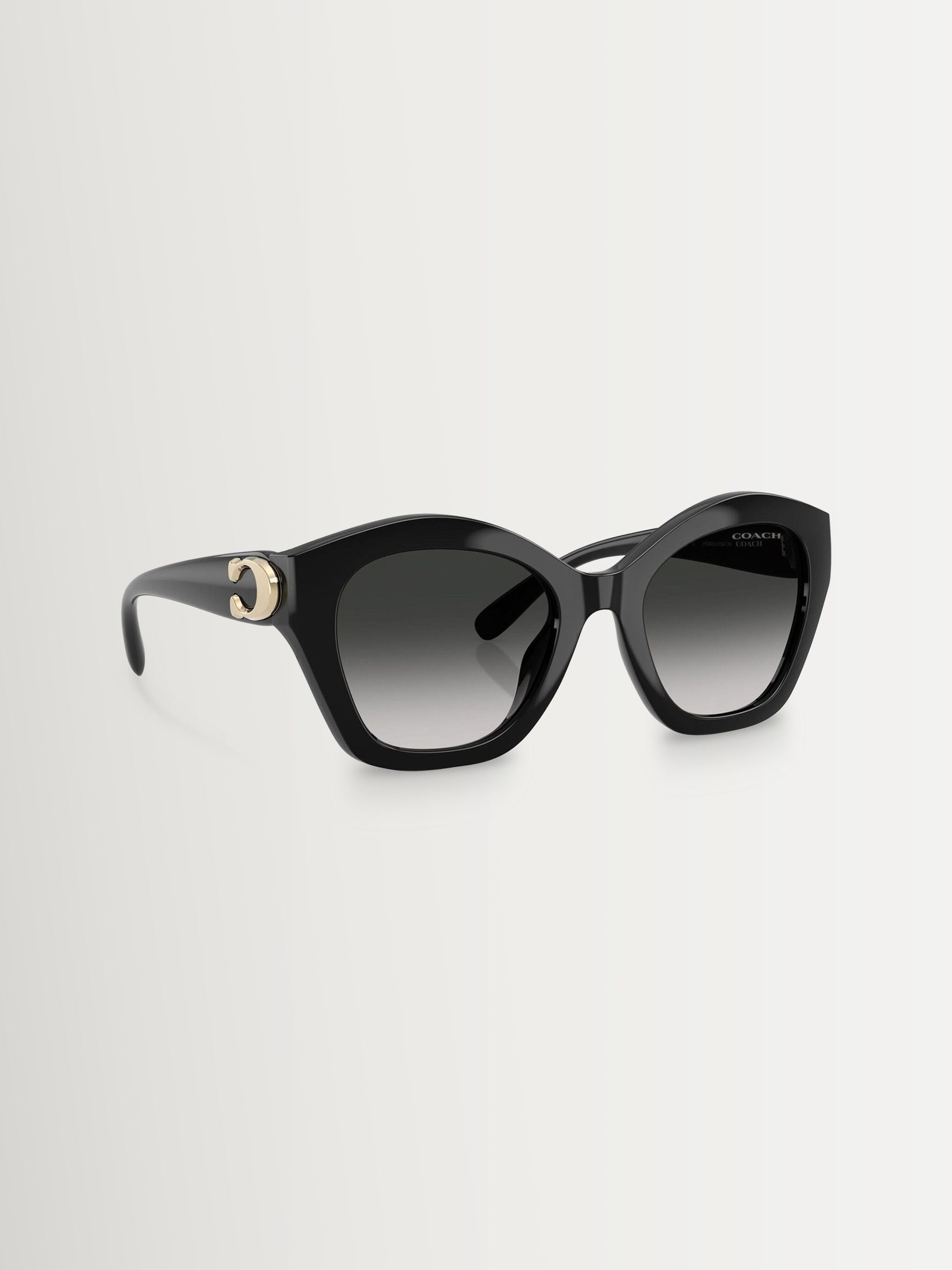 Coach black irregular sunglasses with grey gradient lenses - British product