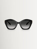Coach black irregular sunglasses with grey gradient lenses - British product