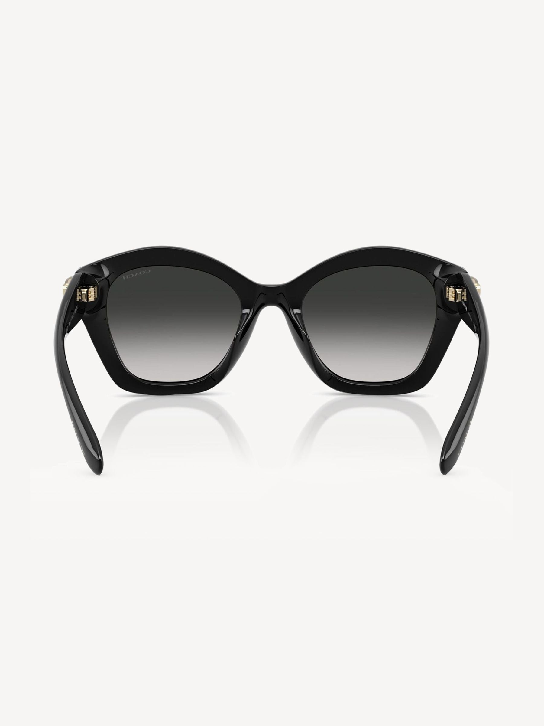 Coach black irregular sunglasses with grey gradient lenses - British product