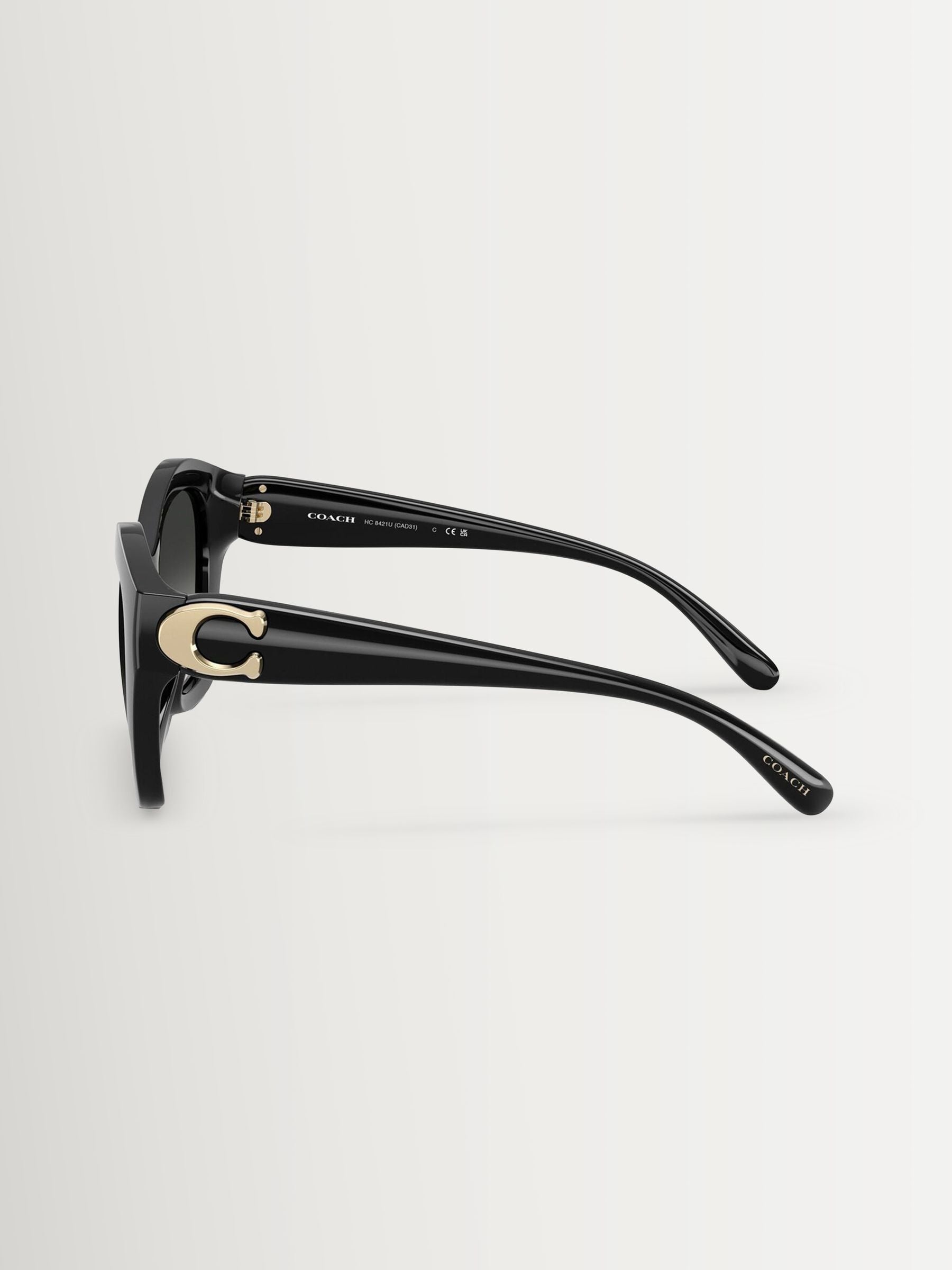 Coach black irregular sunglasses with grey gradient lenses - British product