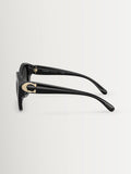 Coach black irregular sunglasses with grey gradient lenses - British product