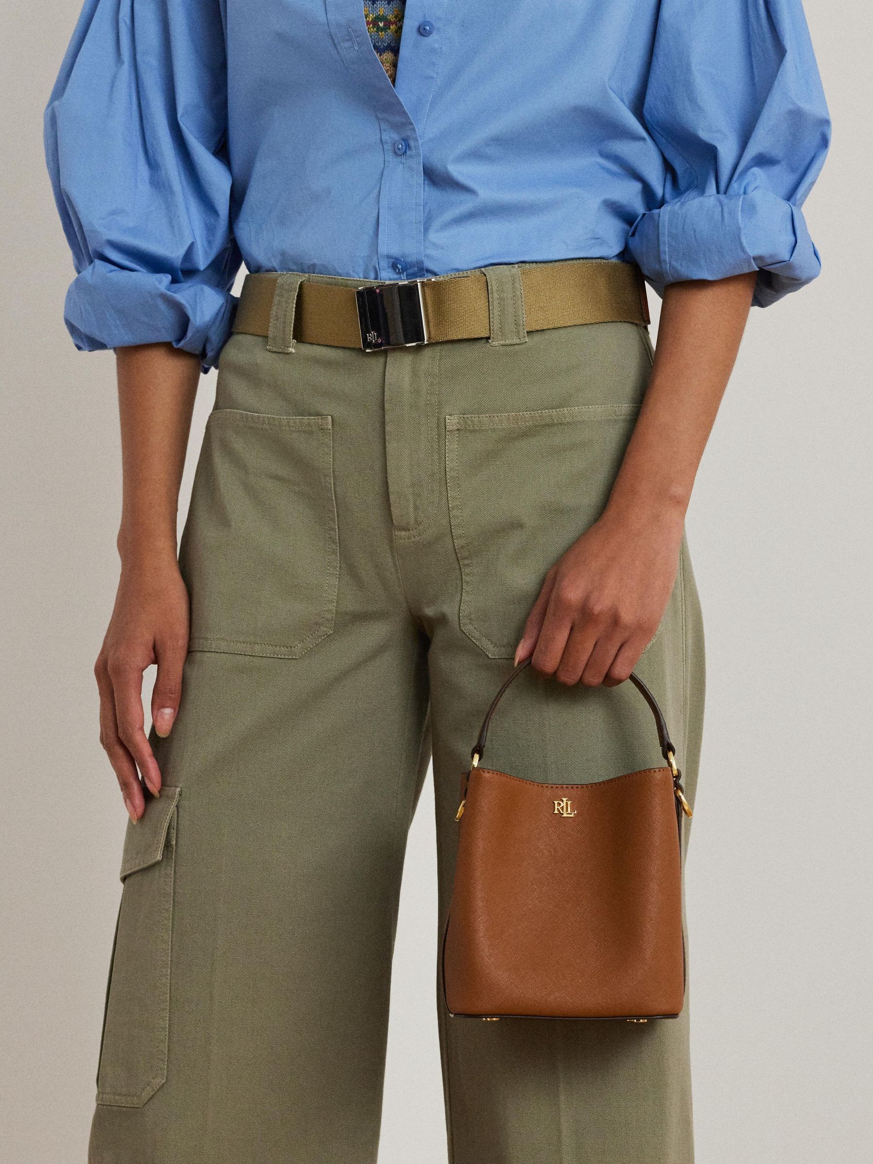 Lauren Ralph Lauren Reese crosshatch small bucket bag, UK version