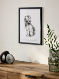 Black White Sketched Cockapoo Walkies Wall Art
