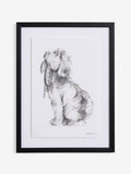 Black White Sketched Cockapoo Walkies Wall Art