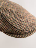 Brown dogtooth flat cap, UK version