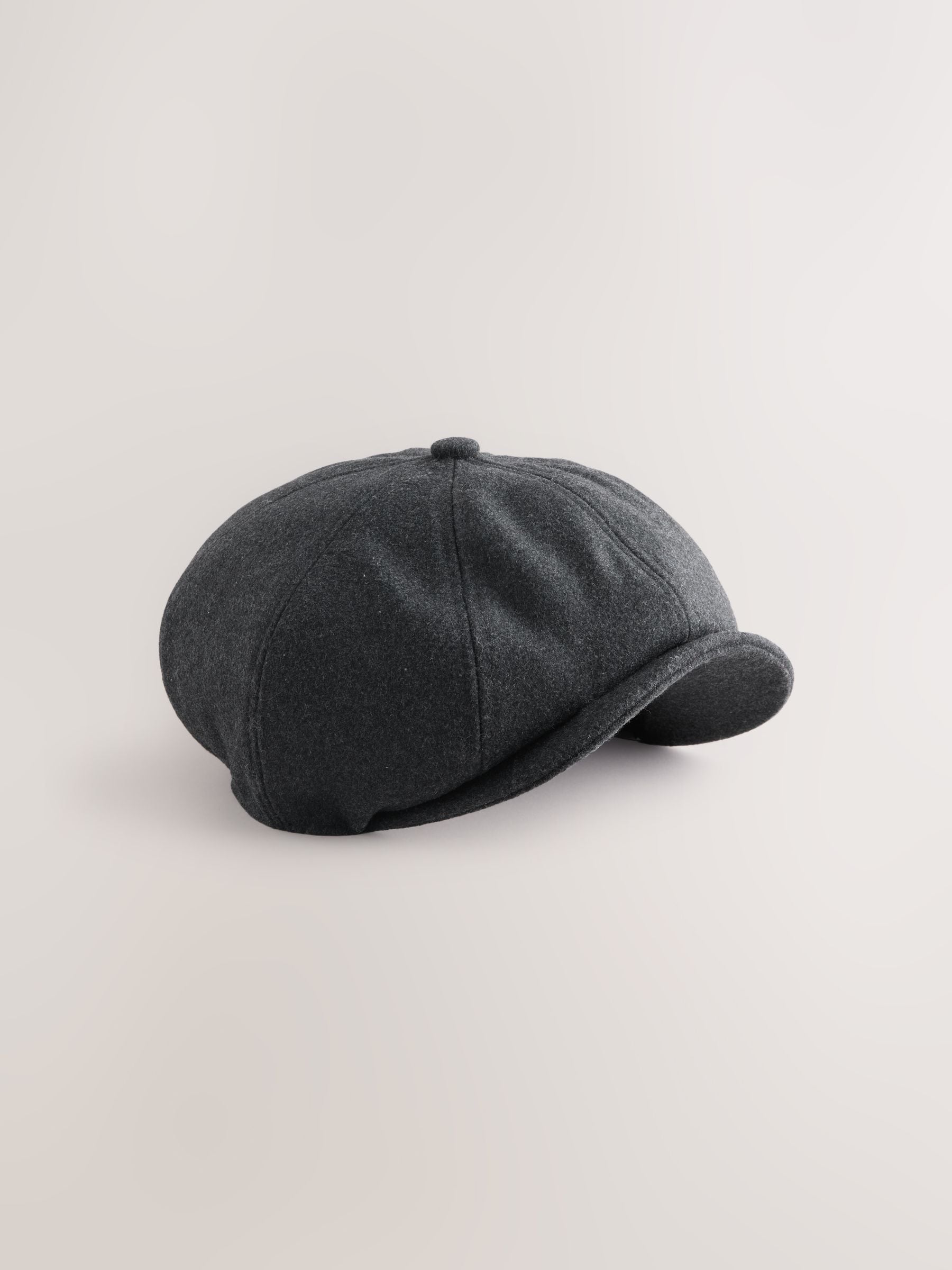 Grey baker boy hat wool-blend - British product