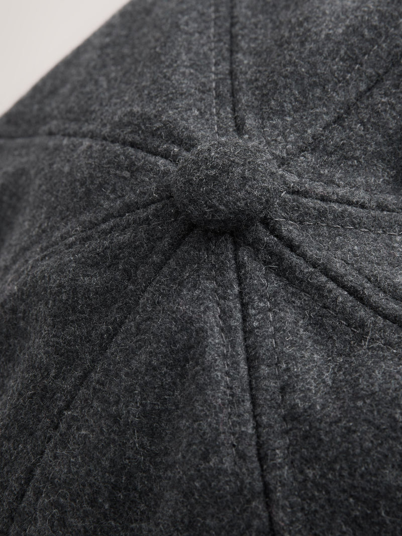 Grey baker boy hat wool-blend - British product