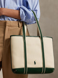 Polo Ralph Lauren natural canvas bear small tote bag, UK version
