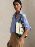 Polo Ralph Lauren natural canvas bear small tote bag, UK version