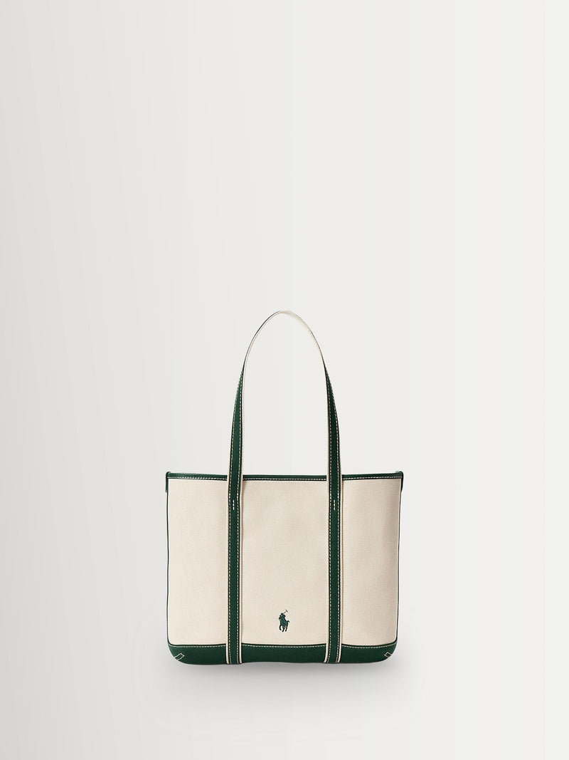 Polo Ralph Lauren natural canvas bear small tote bag, UK version