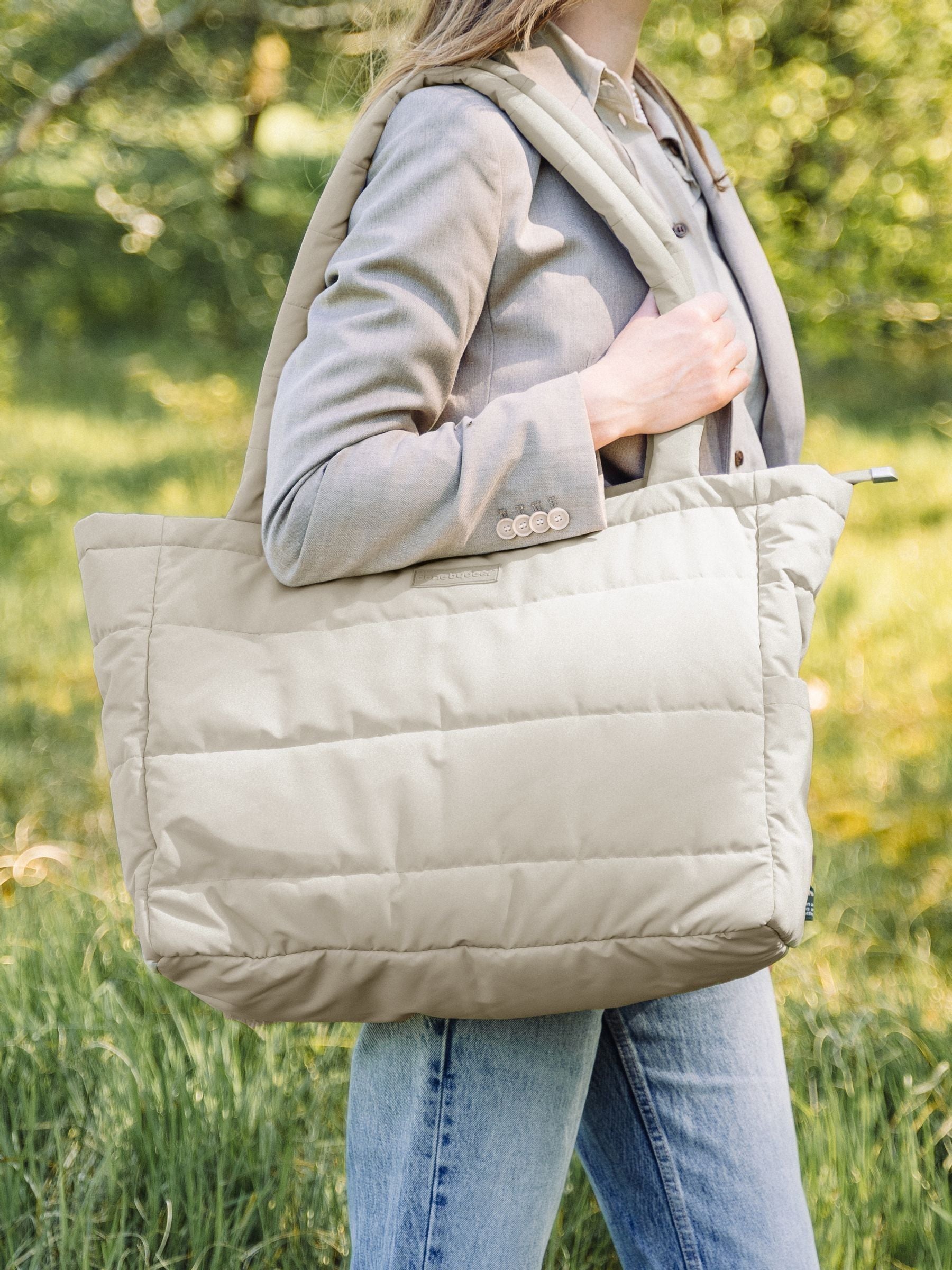 Done by Deer Black Quilted Changing Tote Bag 26 L