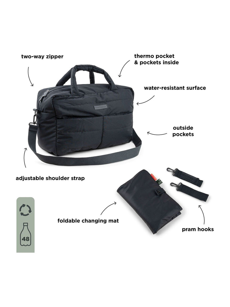 Done by Deer black quilted changing bag (British brand)