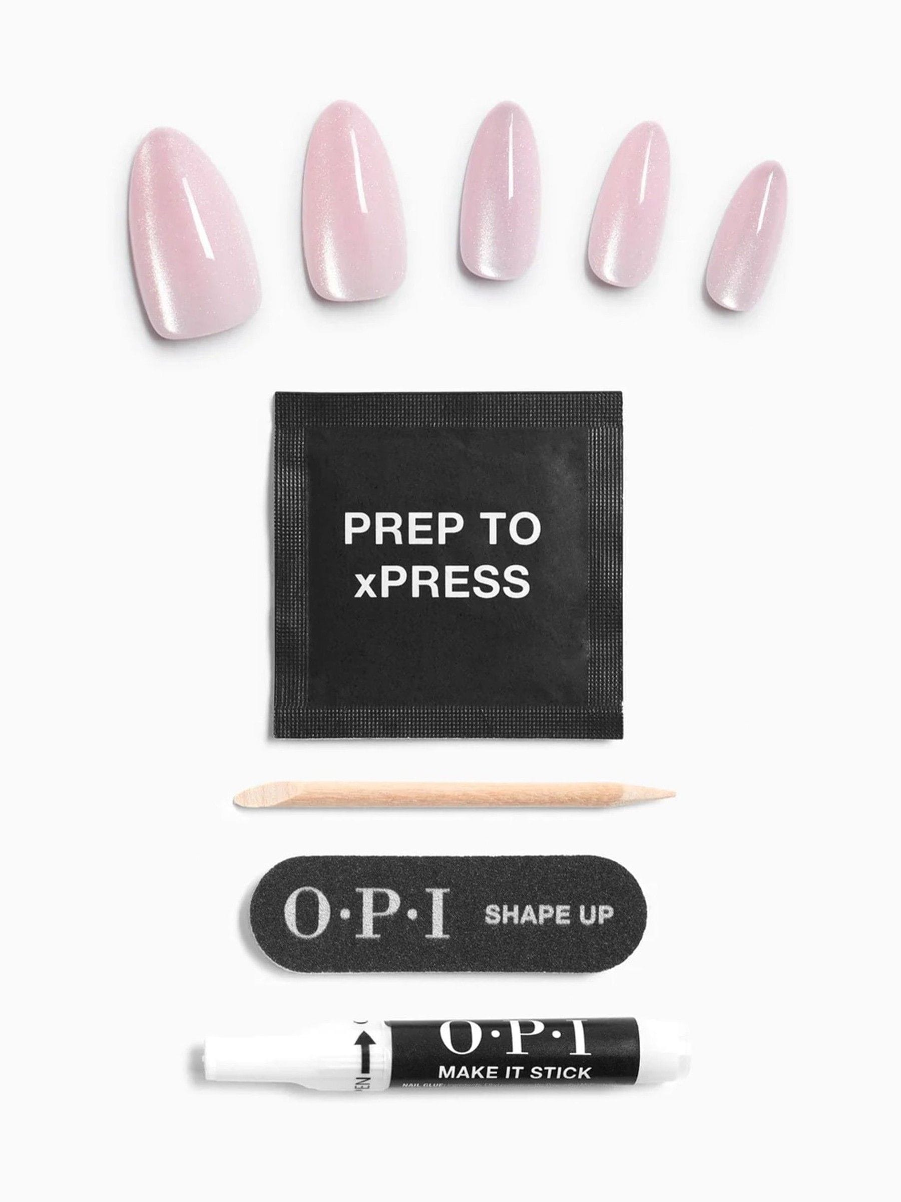 OPI press-on nails baby pink velvet long (British brand)