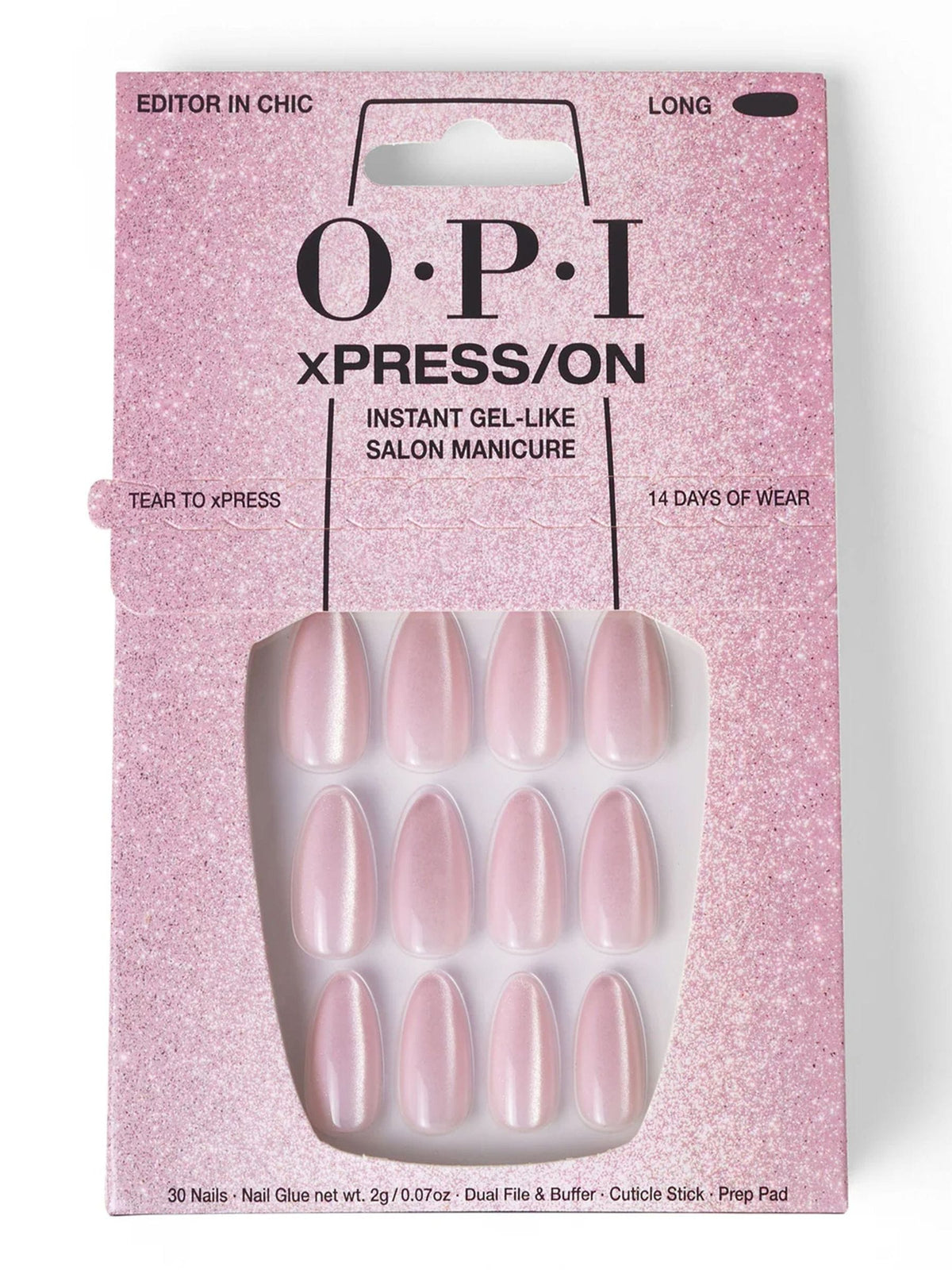 OPI press-on nails baby pink velvet long (British brand)