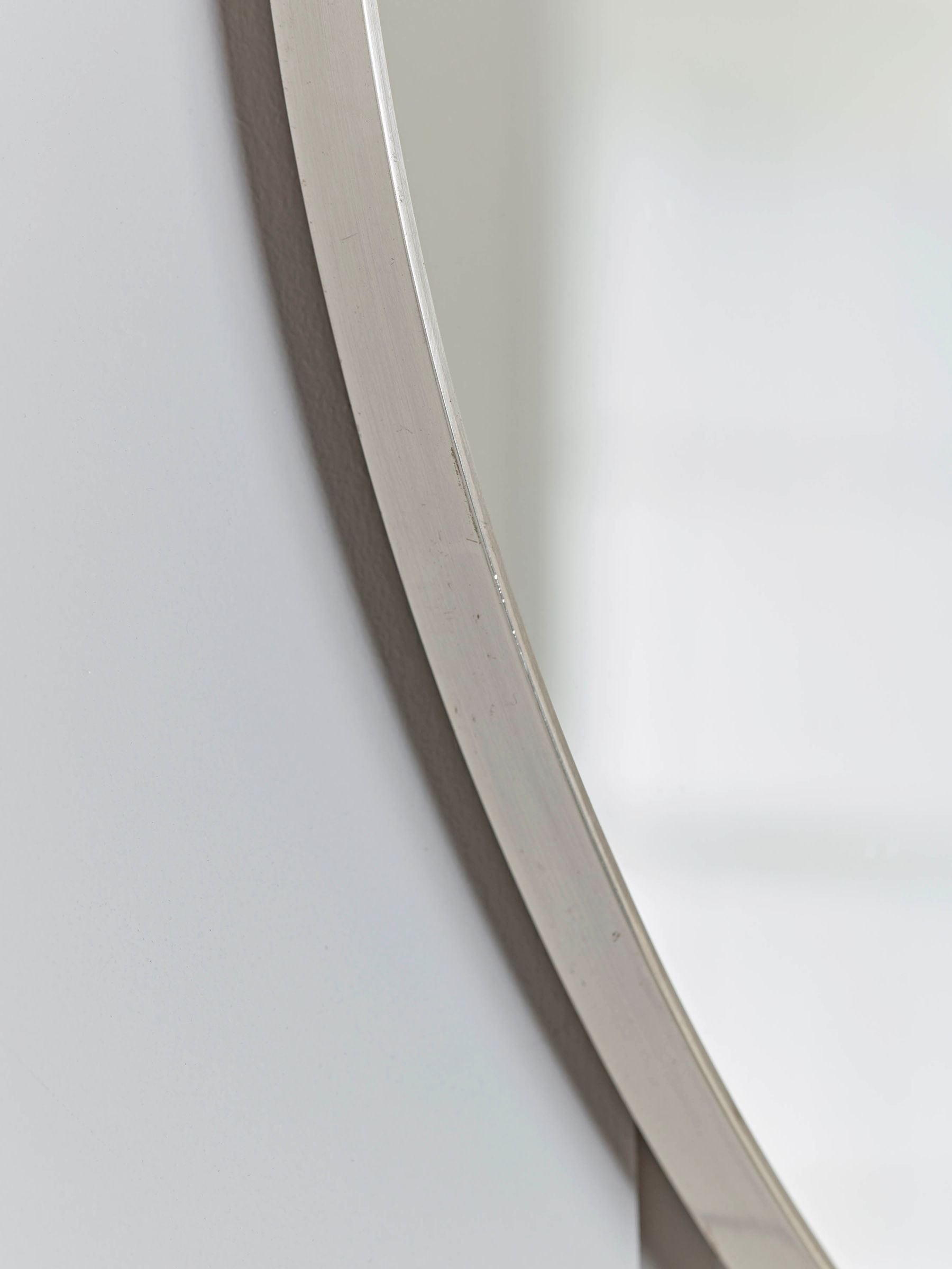 Cox & Cox antique silver slim frame round mirror 60cm, imported from the UK