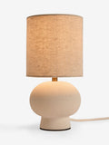 White Mini Hera Bedside Table Lamp, UK version