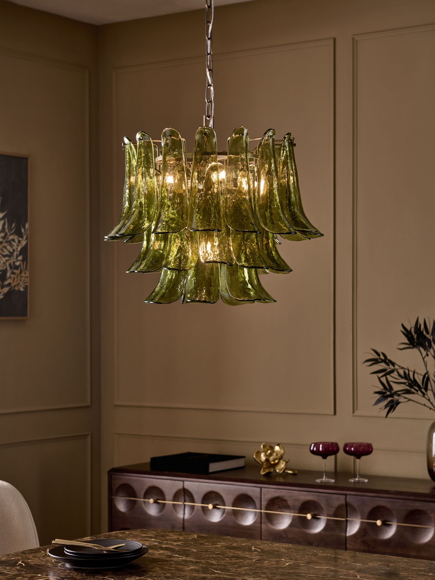 White Messina Chandelier Ceiling Light