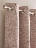 Pink chenille eyelet curtains, imported from the UK