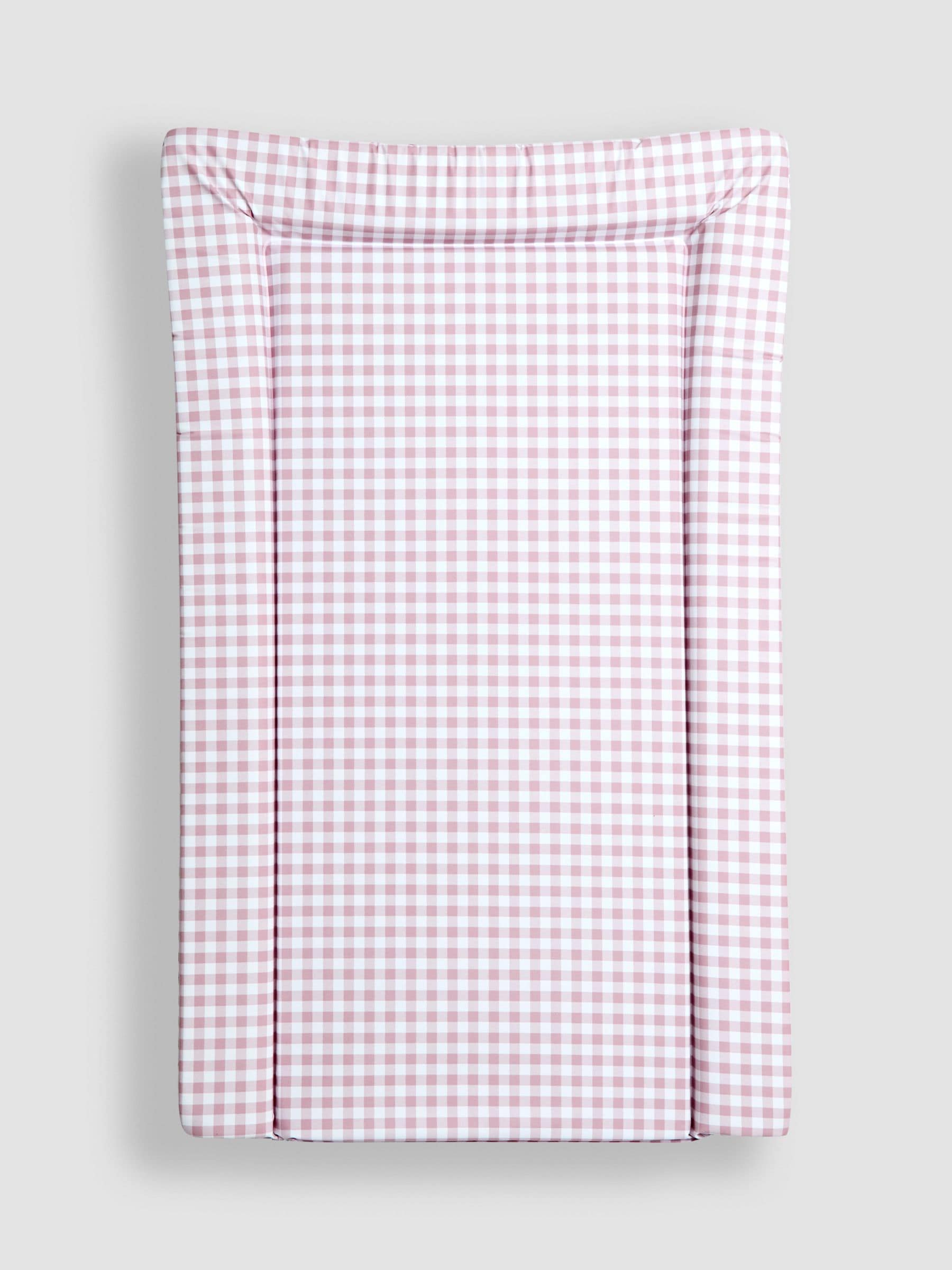 JoJo Maman Bébé dusky pink gingham changing mat 70x50cm, UK version