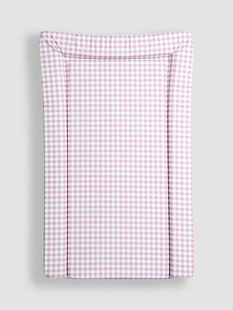 JoJo Maman Bébé dusky pink gingham changing mat 70x50cm, UK version
