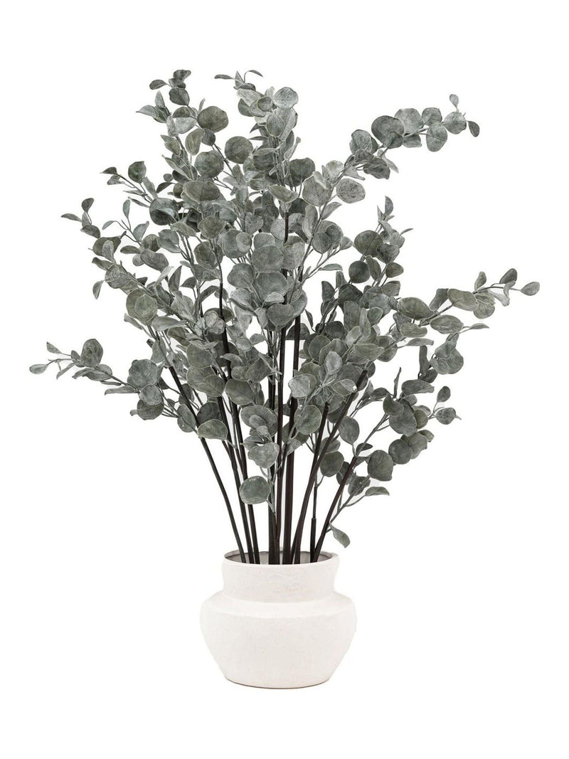Gallery Home white faux eucalyptus in ceramic pot 109.5cm, UK version