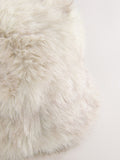Neutral faux fur bucket hat 100% recycled polyester, UK version