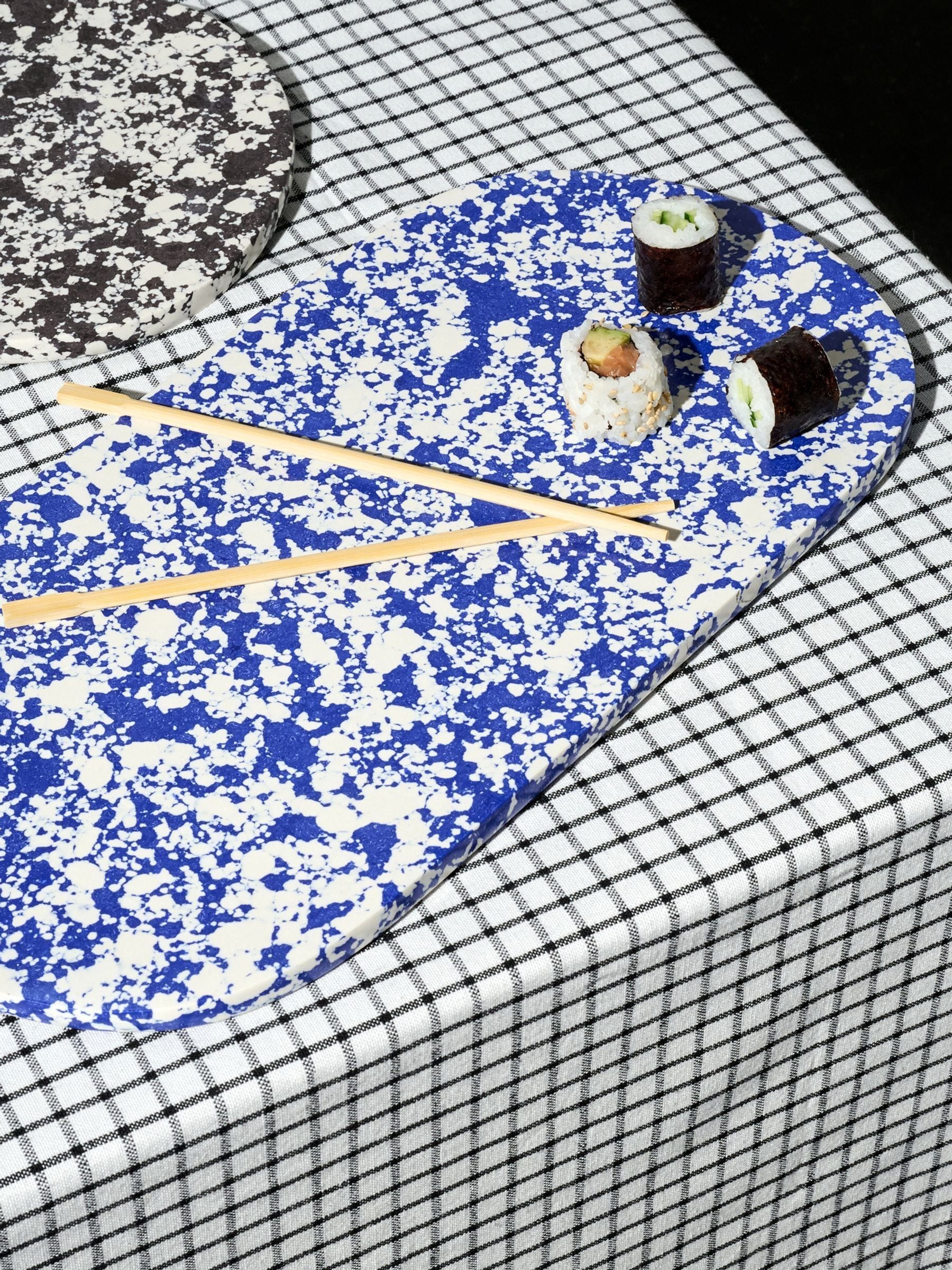 Curateology Blue Rock Large Serving Platter