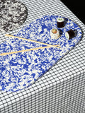 Curateology Blue Rock Large Serving Platter