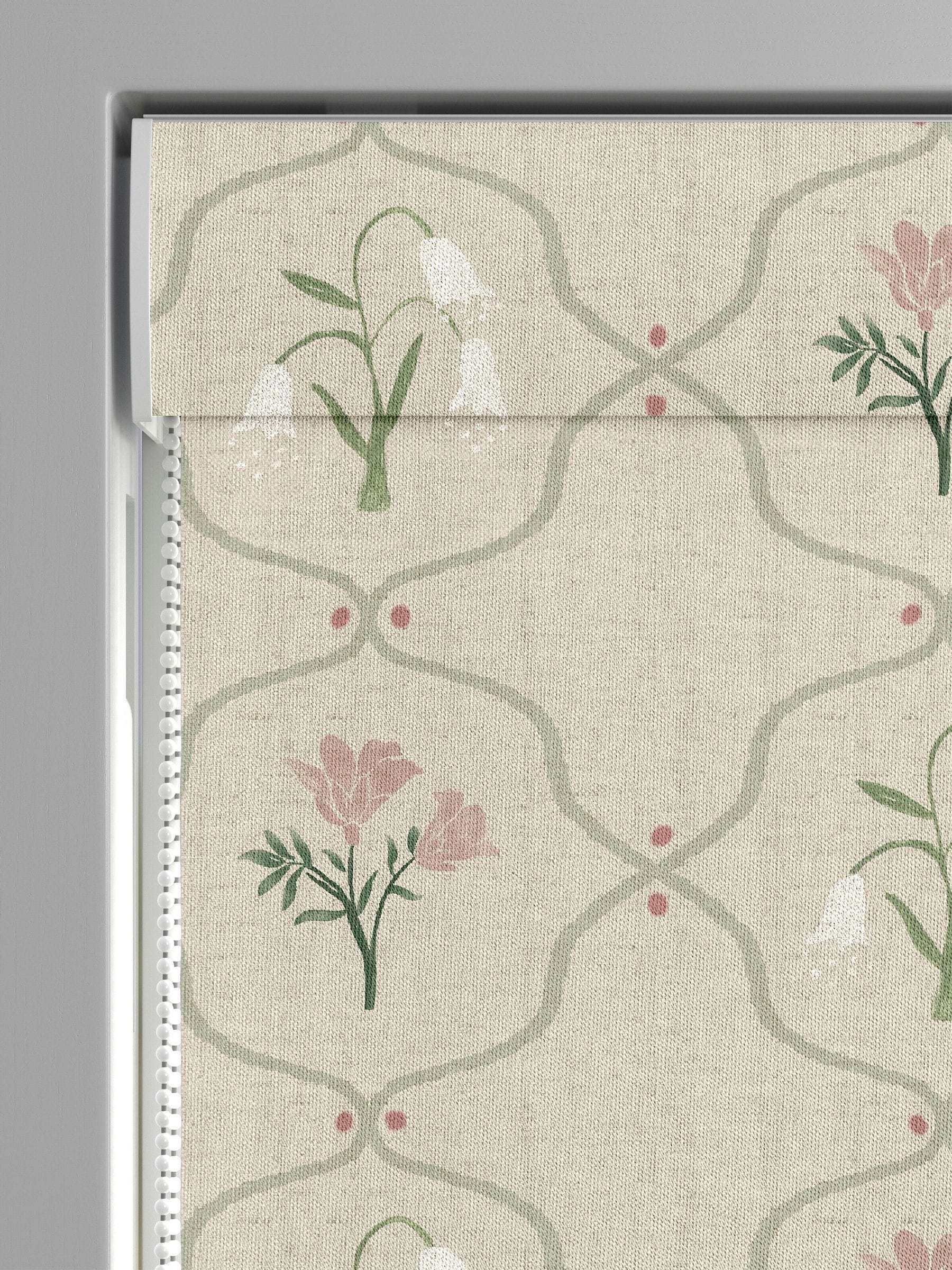 Emily Bond rose pink roman blind, imported from the UK