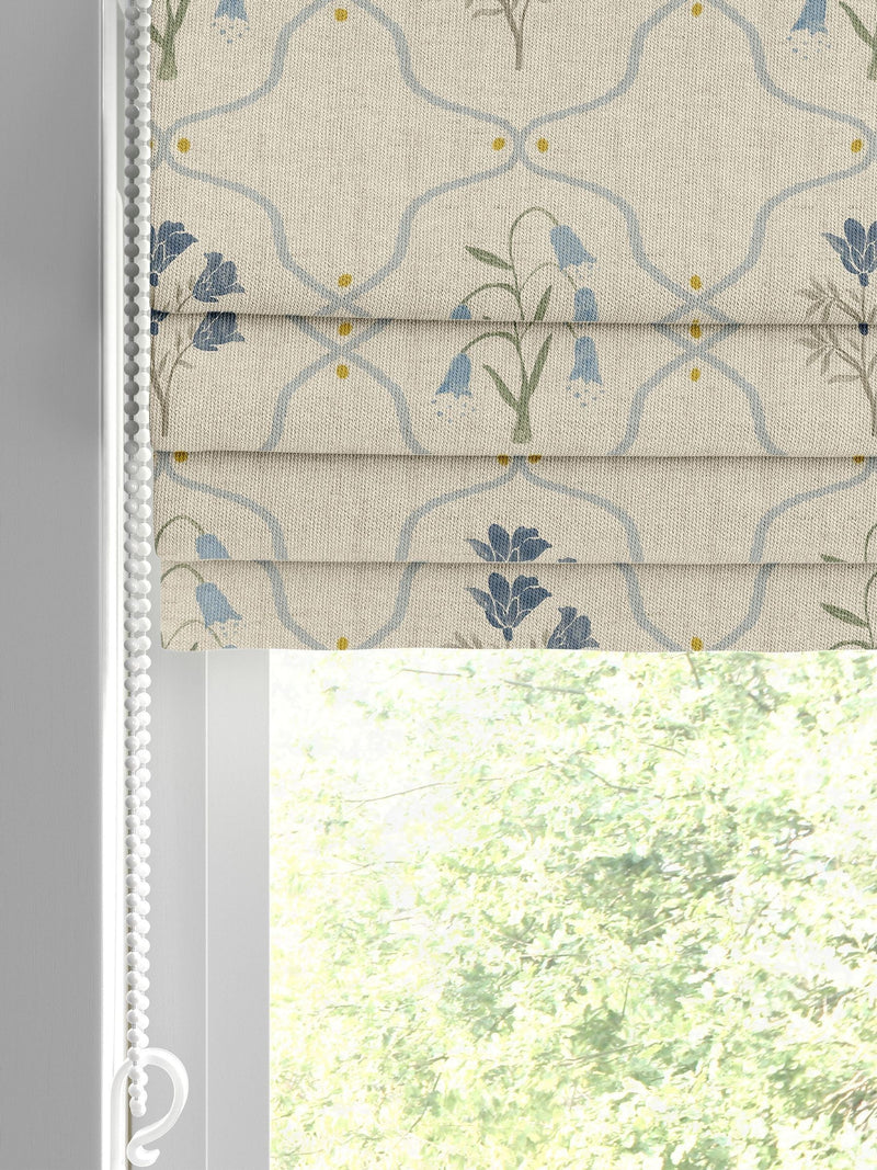 Emily Bond Roman blind steel blue Margot, imported from the UK