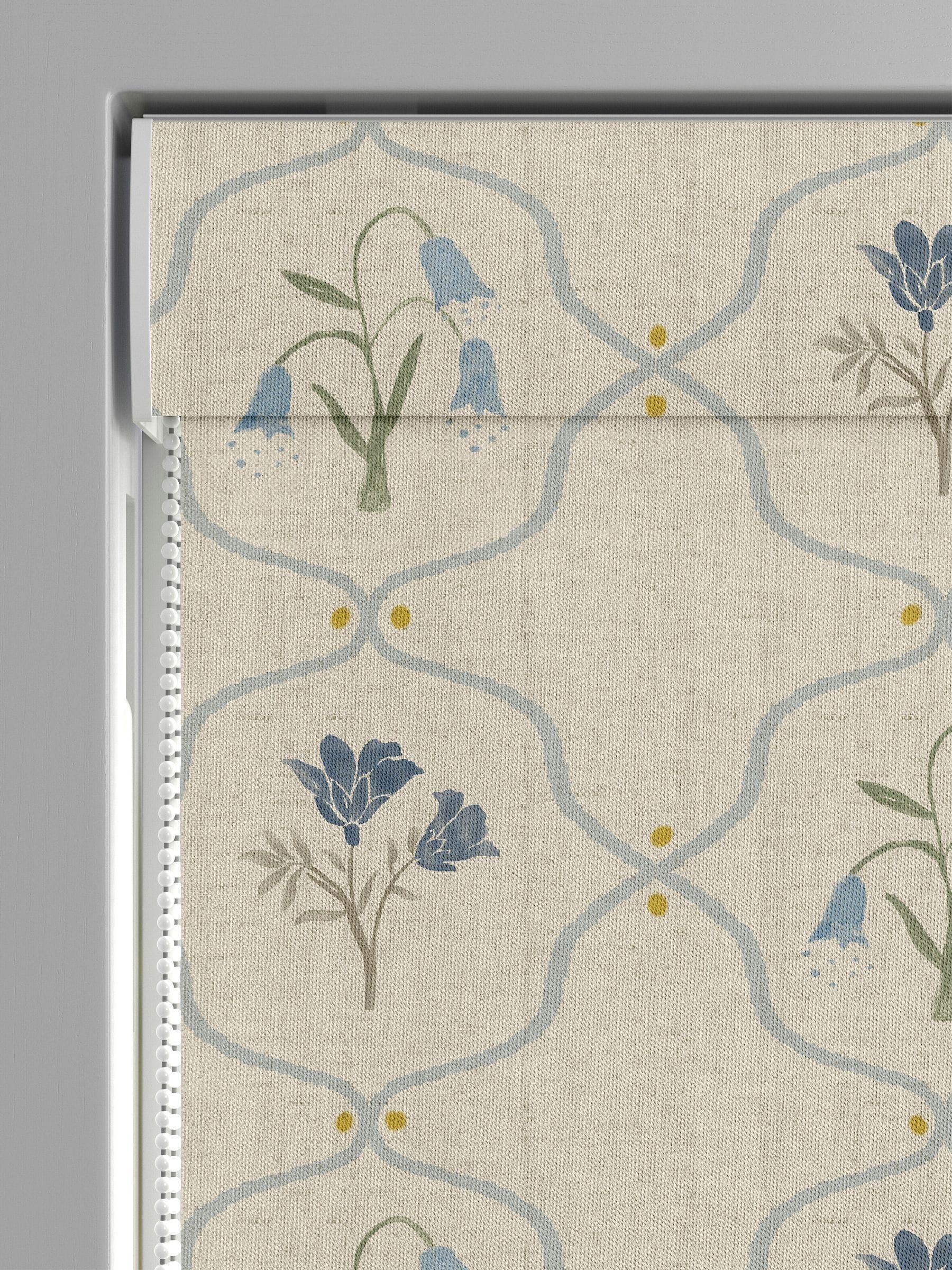 Emily Bond Roman blind steel blue Margot, imported from the UK