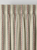 Emily Bond block printed stripe curtains pink blue - British product
