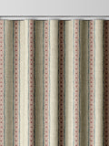 Emily Bond block printed stripe curtains pink blue - British product