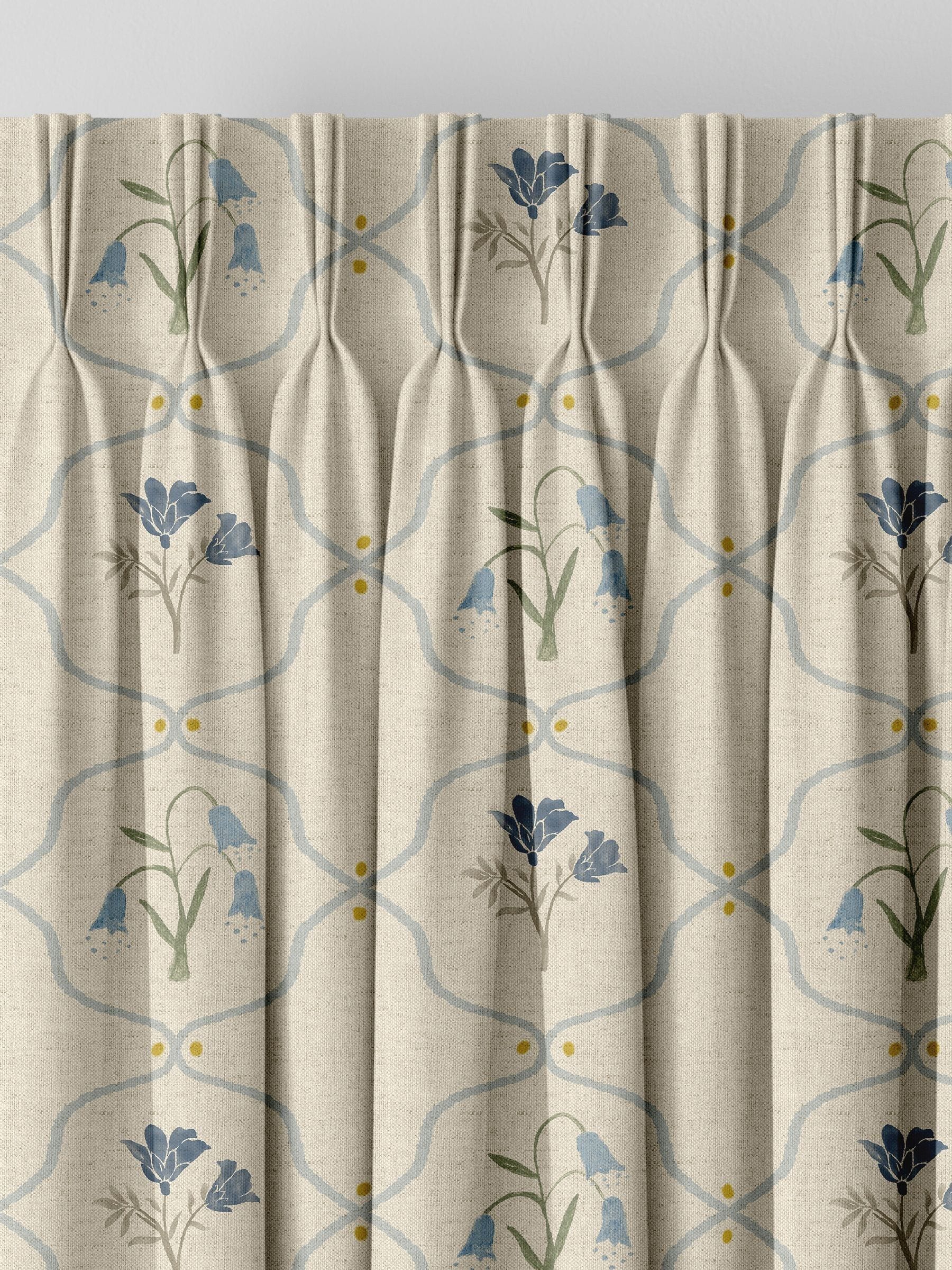 Emily Bond Steel Blue Margot curtains, imported from the UK