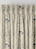 Emily Bond Steel Blue Margot curtains, imported from the UK