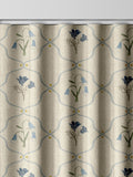 Emily Bond Steel Blue Margot curtains, imported from the UK
